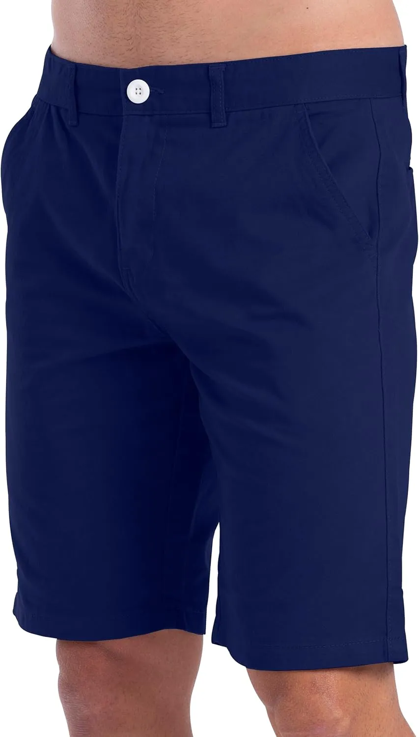 Mens Slim Fit Chino Short Perfect Classic Fit Flat-Front Summer Beach Twill Chino Golf Half Pants 30-40