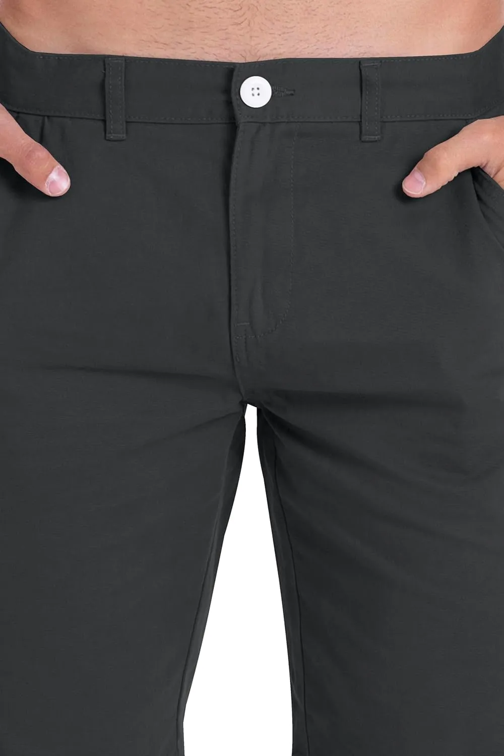Mens Slim Fit Chino Short Perfect Classic Fit Flat-Front Summer Beach Twill Chino Golf Half Pants 30-40