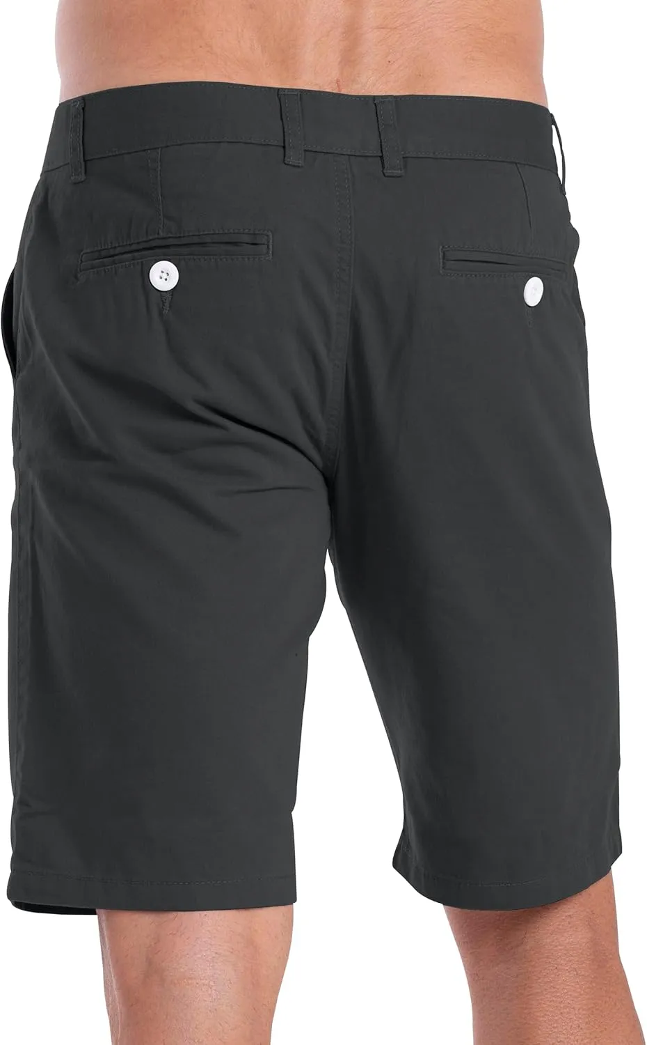 Mens Slim Fit Chino Short Perfect Classic Fit Flat-Front Summer Beach Twill Chino Golf Half Pants 30-40