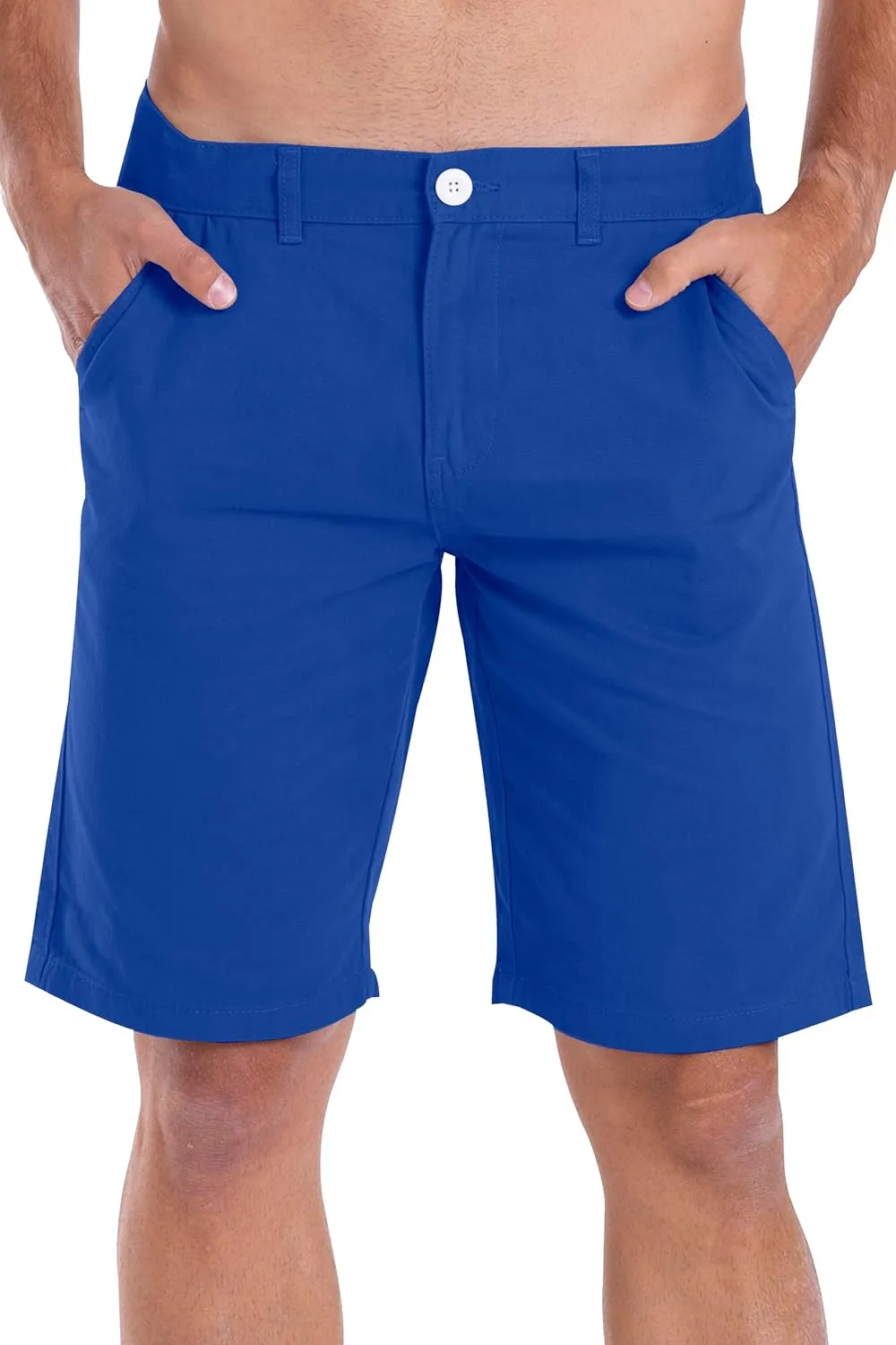 Mens Slim Fit Chino Short Perfect Classic Fit Flat-Front Summer Beach Twill Chino Golf Half Pants 30-40