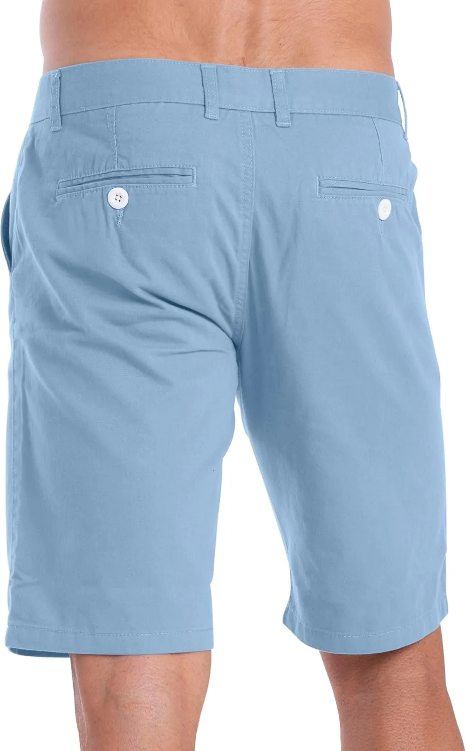 Mens Slim Fit Chino Short Perfect Classic Fit Flat-Front Summer Beach Twill Chino Golf Half Pants 30-40