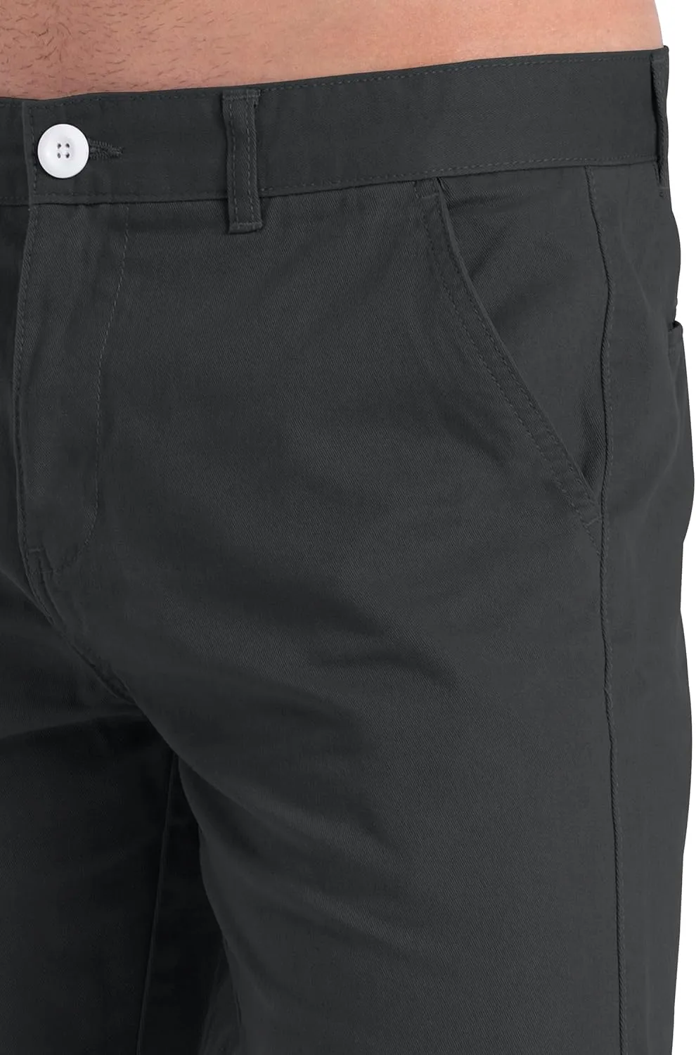 Mens Slim Fit Chino Short Perfect Classic Fit Flat-Front Summer Beach Twill Chino Golf Half Pants 30-40