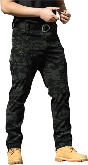 Mens Suit PantsMens Cargo Pants Straight Leg Hiking Joggers Lightweight Tactical Pants Outdoor Streetwear Trousers with PocketChino Pant Black