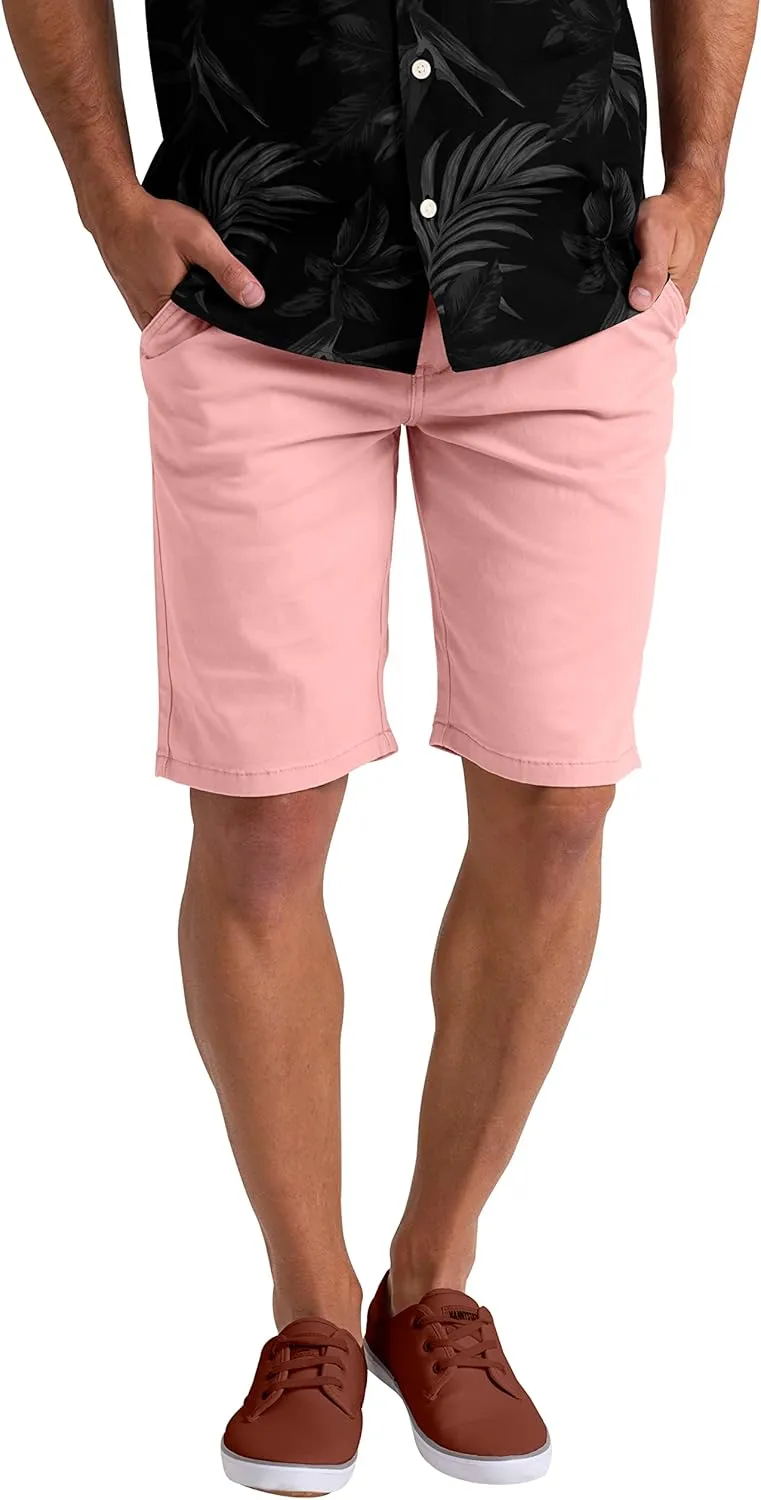 Mens Summer Chino Shorts Slim-fit Casual Cotton Classic Flat Beach Golf Essential Half Pants All Waist Size 30-40