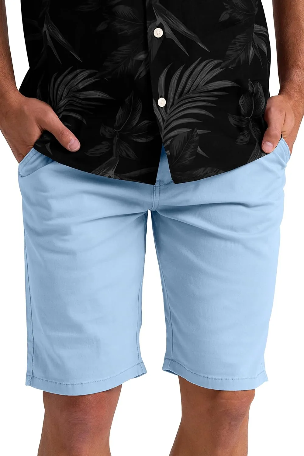 Mens Summer Chino Shorts Slim-fit Casual Cotton Classic Flat Beach Golf Essential Half Pants All Waist Size 30-40