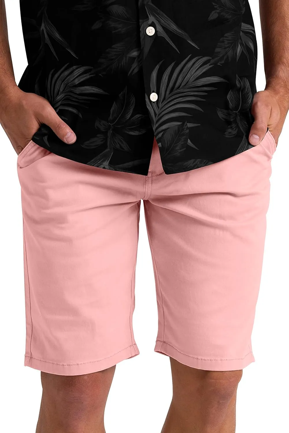 Mens Summer Chino Shorts Slim-fit Casual Cotton Classic Flat Beach Golf Essential Half Pants All Waist Size 30-40