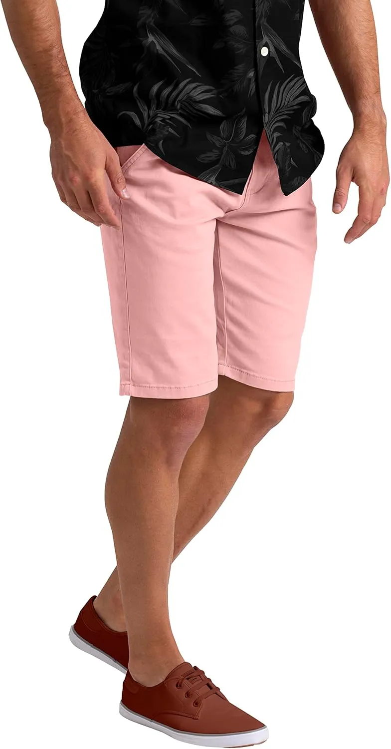 Mens Summer Chino Shorts Slim-fit Casual Cotton Classic Flat Beach Golf Essential Half Pants All Waist Size 30-40