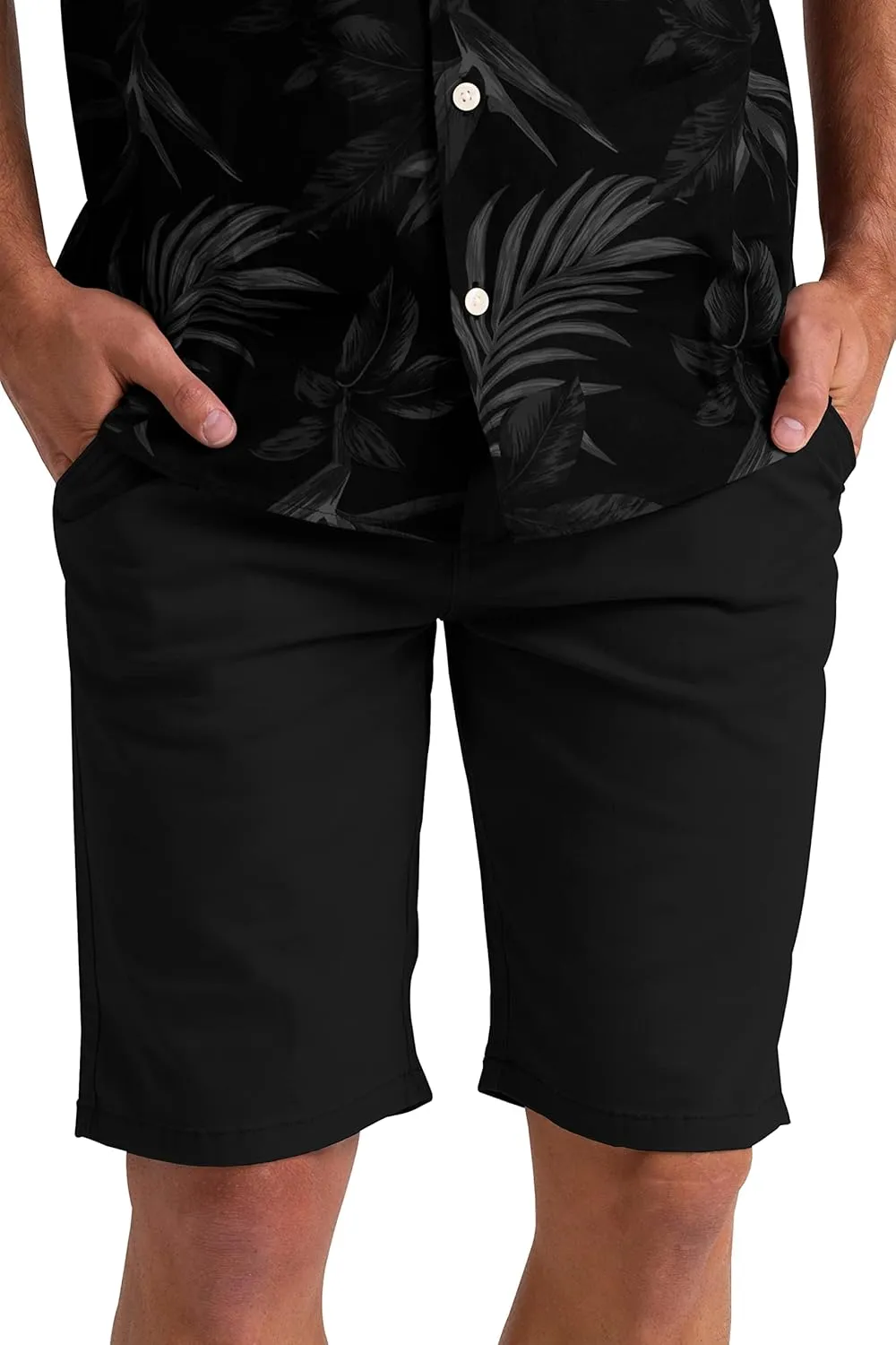 Mens Summer Chino Shorts Slim-fit Casual Cotton Classic Flat Beach Golf Essential Half Pants All Waist Size 30-40