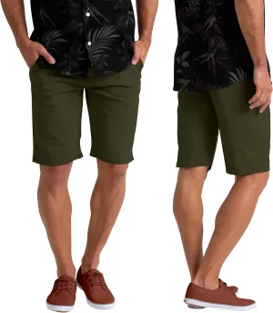 Mens Summer Chino Shorts Slim-fit Casual Cotton Classic Flat Beach Golf Essential Half Pants All Waist Size 30-40