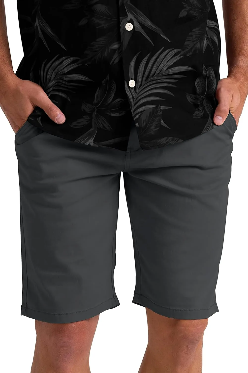 Mens Summer Chino Shorts Slim-fit Casual Cotton Classic Flat Beach Golf Essential Half Pants All Waist Size 30-40