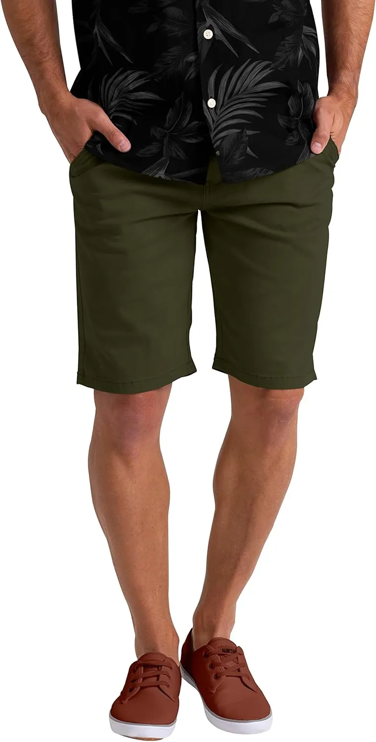 Mens Summer Chino Shorts Slim-fit Casual Cotton Classic Flat Beach Golf Essential Half Pants All Waist Size 30-40