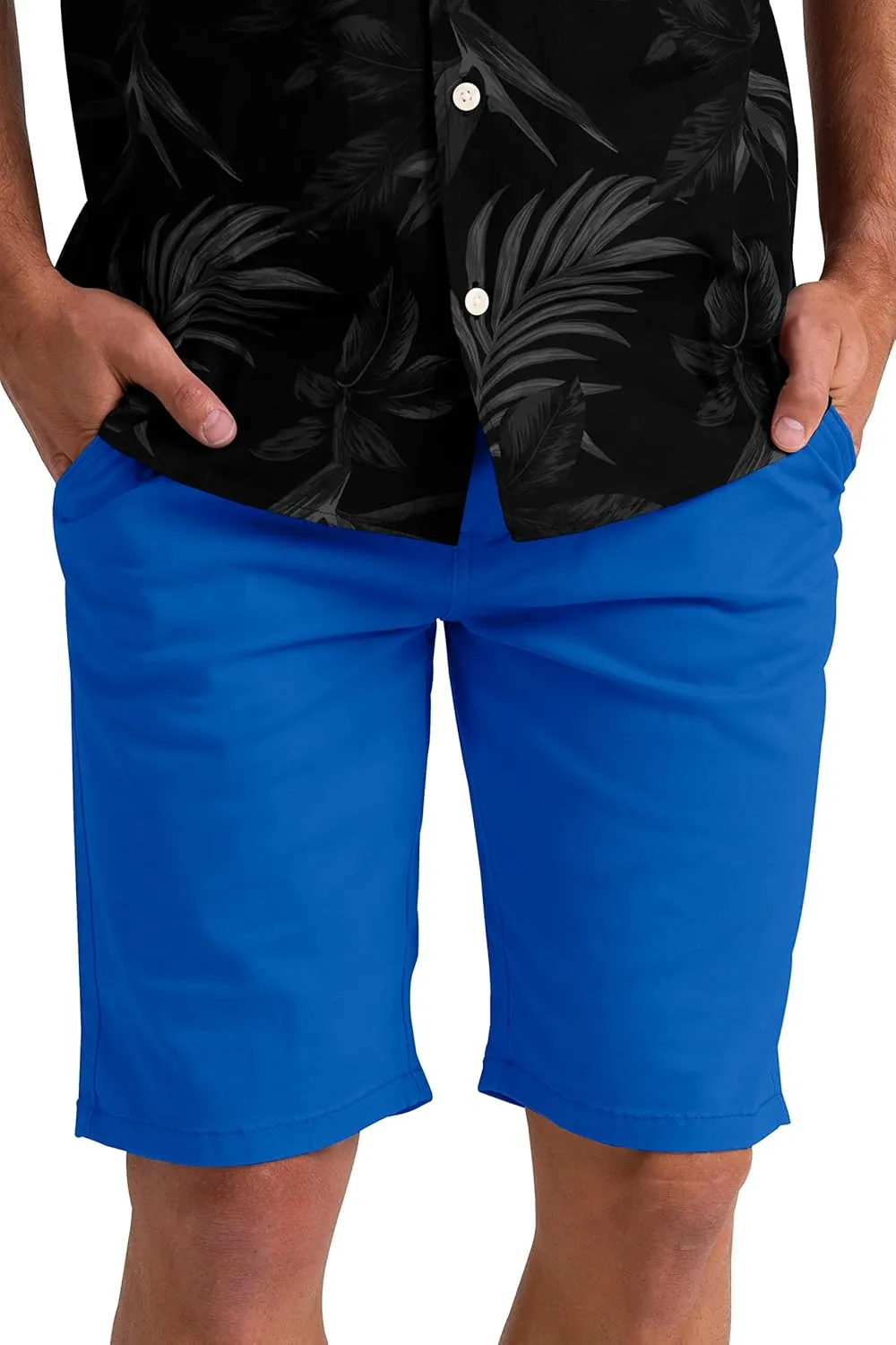 Mens Summer Chino Shorts Slim-fit Casual Cotton Classic Flat Beach Golf Essential Half Pants All Waist Size 30-40