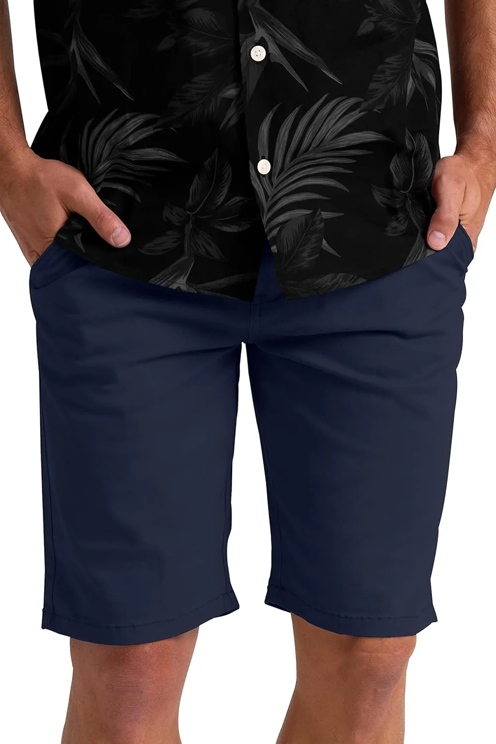 Mens Summer Chino Shorts Slim-fit Casual Cotton Classic Flat Beach Golf Essential Half Pants All Waist Size 30-40