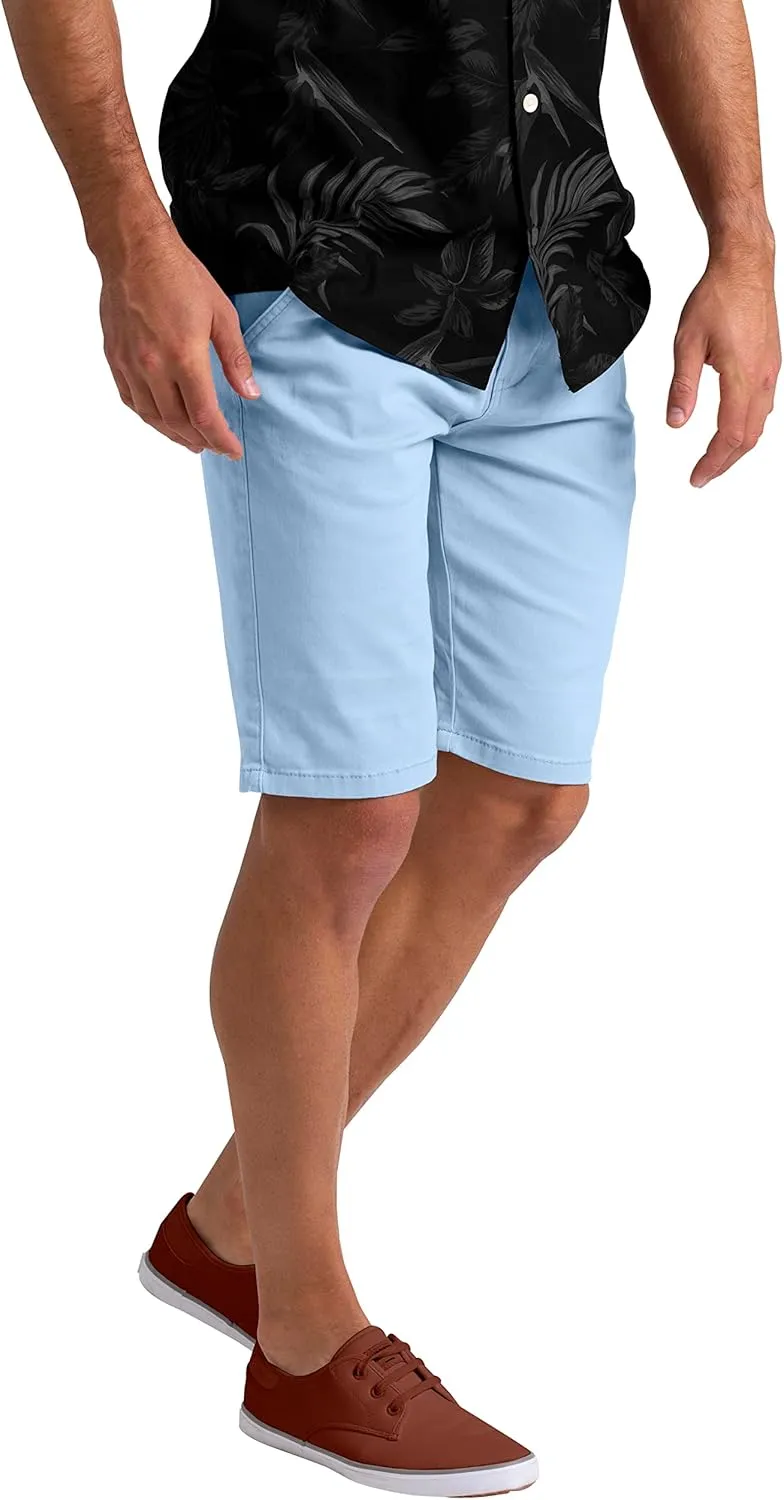 Mens Summer Chino Shorts Slim-fit Casual Cotton Classic Flat Beach Golf Essential Half Pants All Waist Size 30-40