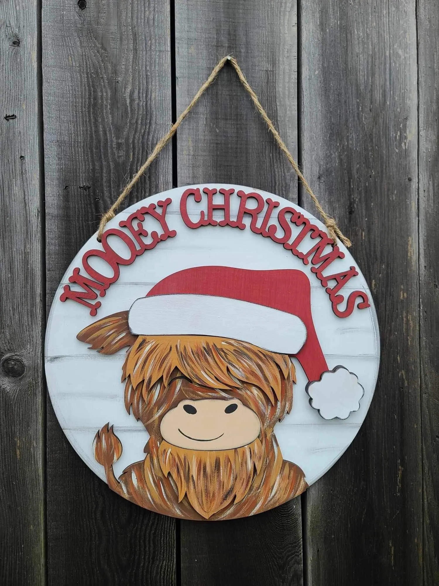 Mooey Christmas doorhanger