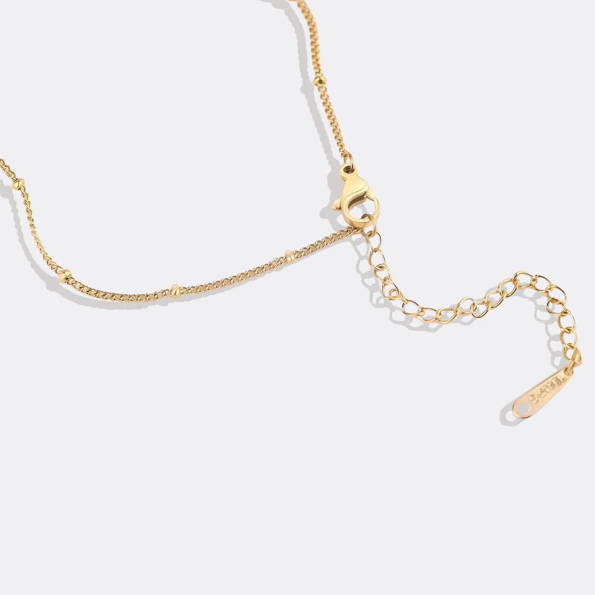 Mother Of Pearl Initial Heart Necklace