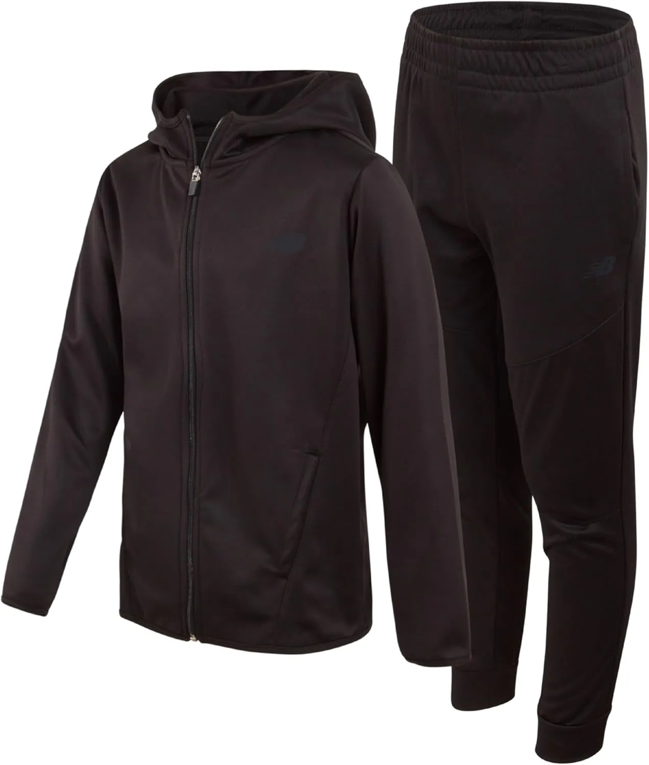 New Balance Boys Sweatsuit - 2 Piece Active Fleece Zip Sweatshirt and Sweatpants - Performance Jogger Pants Set: Boys, 8-16