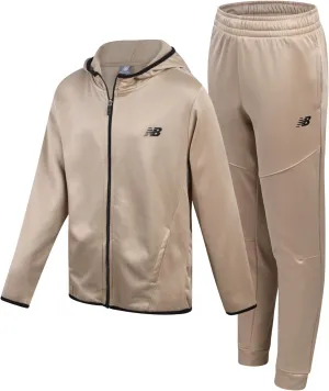 New Balance Boys Sweatsuit - 2 Piece Active Fleece Zip Sweatshirt and Sweatpants - Performance Jogger Pants Set: Boys, 8-16