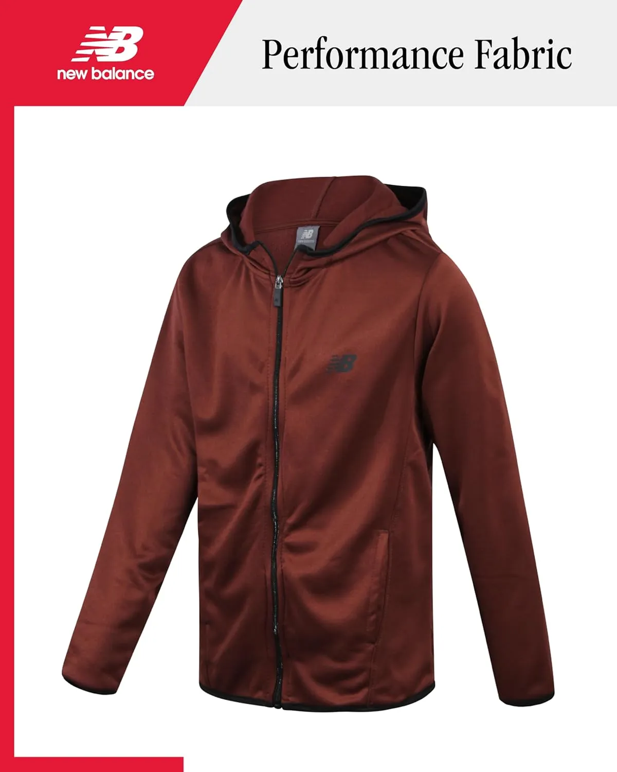New Balance Boys Sweatsuit - 2 Piece Active Fleece Zip Sweatshirt and Sweatpants - Performance Jogger Pants Set: Boys, 8-16