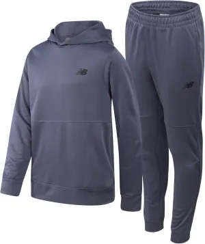 New Balance Boys' Sweatsuit - 2 Piece Performance Tech Fleece Hoodie Sweatshirt and Sweatpants - Jogger Pants Set (8-12)