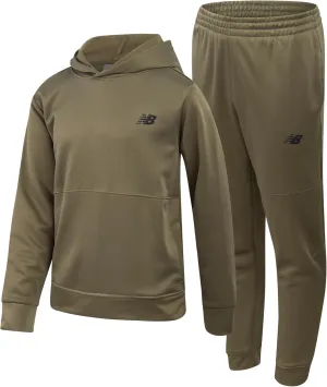New Balance Boys' Sweatsuit - 2 Piece Performance Tech Fleece Hoodie Sweatshirt and Sweatpants - Jogger Pants Set (8-12)