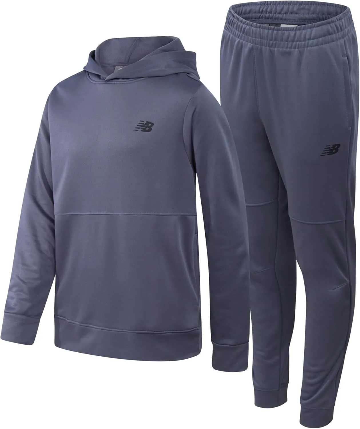 New Balance Boys' Sweatsuit - 2 Piece Performance Tech Fleece Hoodie Sweatshirt and Sweatpants - Jogger Pants Set (8-12)