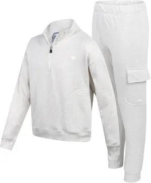 New Balance Girls' Sweatsuit - 2 Piece Active Fleece Zip Sweatshirt and Cargo Sweatpants - Jogger Pants Set for Girls (7-12)