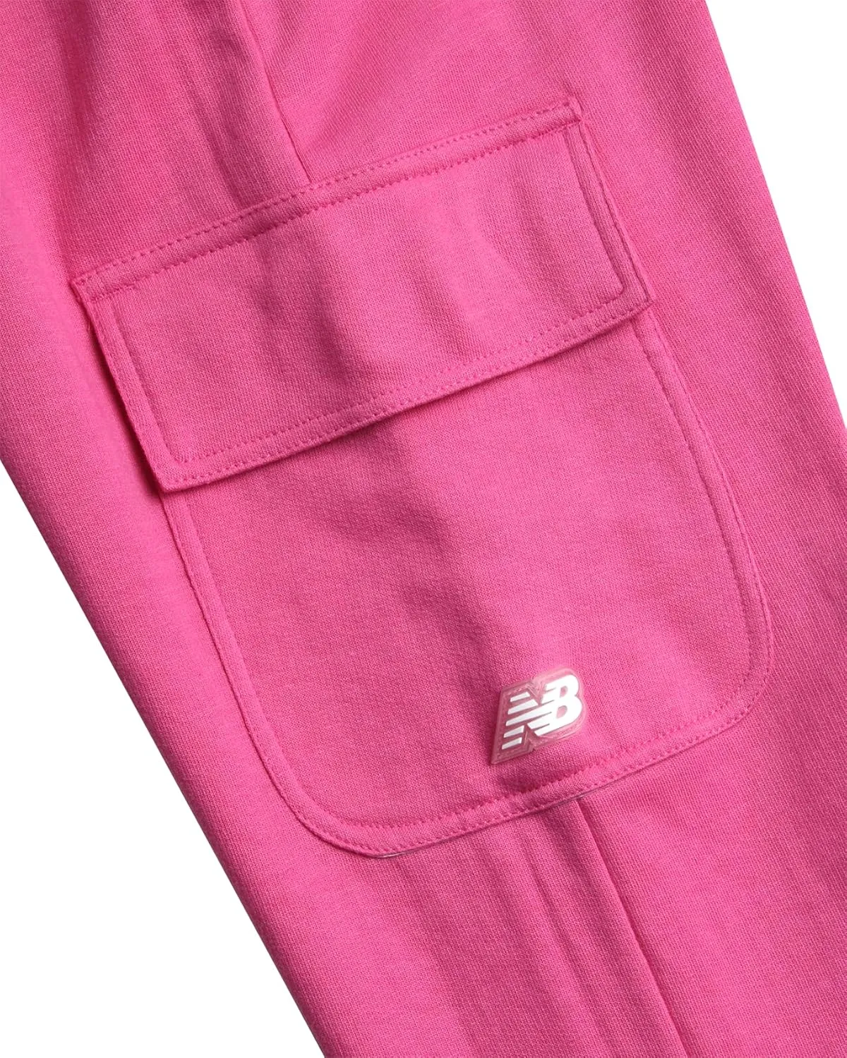 New Balance Girls' Sweatsuit - 2 Piece Active Fleece Zip Sweatshirt and Cargo Sweatpants - Jogger Pants Set for Girls (7-12)