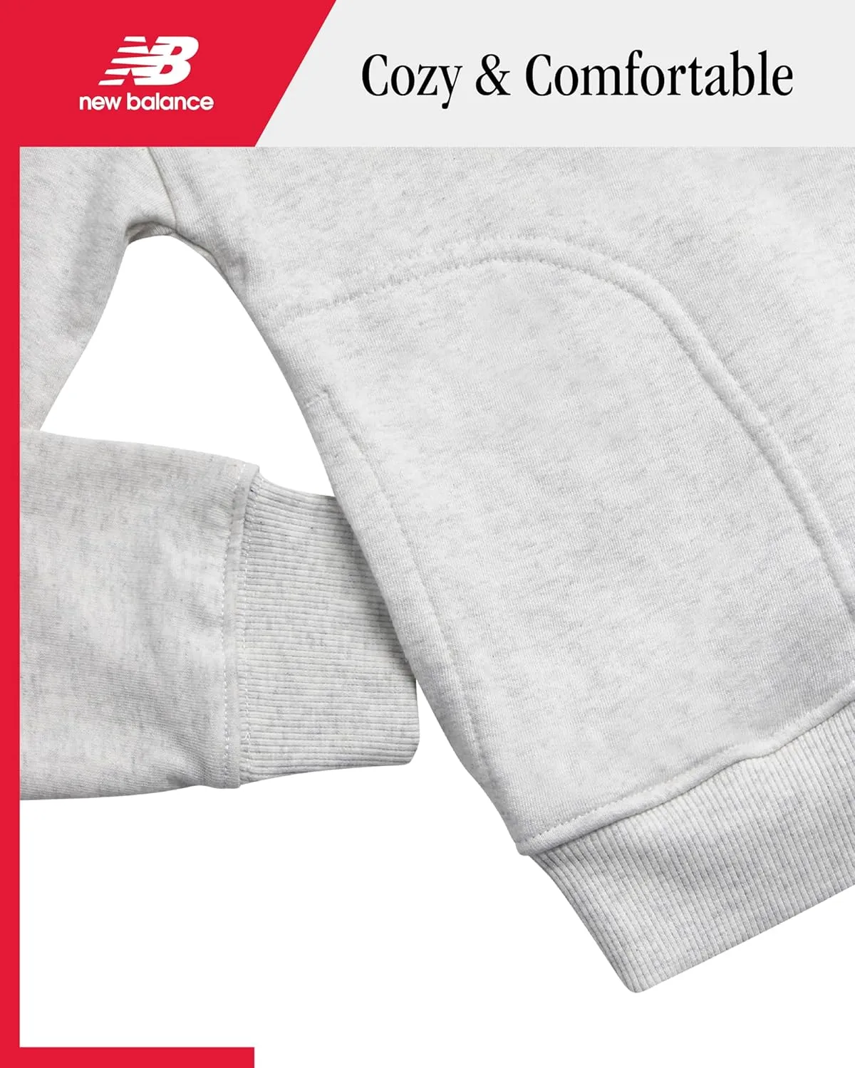 New Balance Girls' Sweatsuit - 2 Piece Active Fleece Zip Sweatshirt and Cargo Sweatpants - Jogger Pants Set for Girls (7-12)