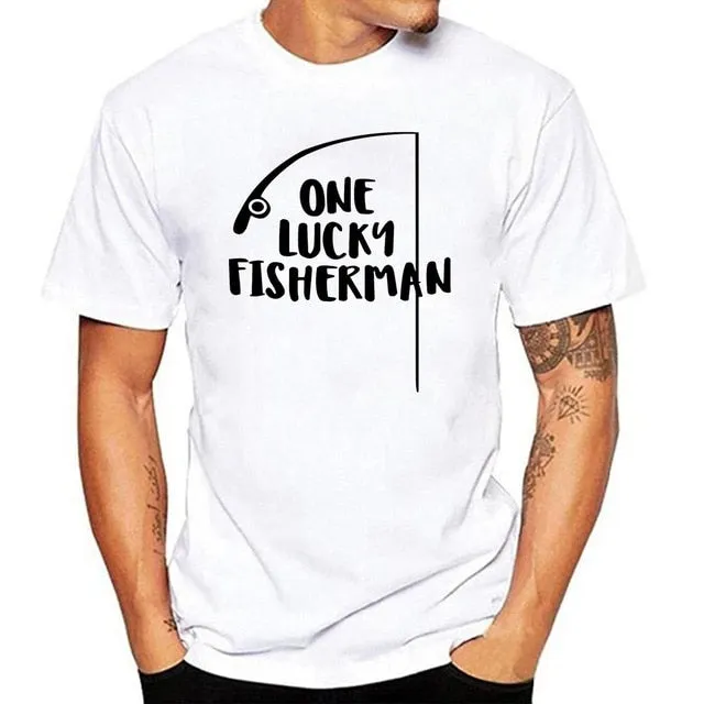 One Lucky Fisherman Best Catch of His Life Matching Couple Tees