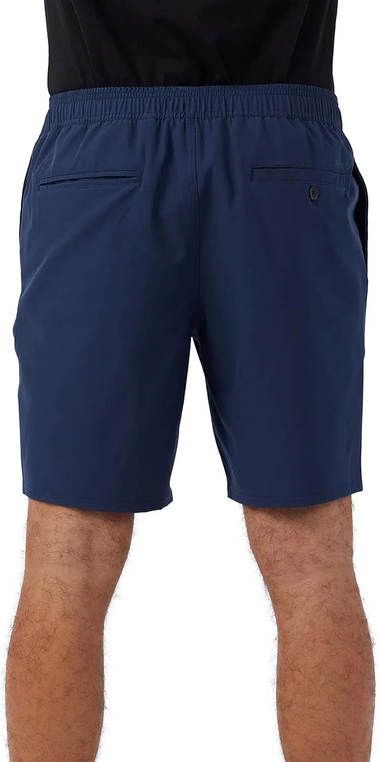O'NEILL Men's Santa Cruz Khaki Shorts - Quick Dry 18-Inch Outseam Elastic Waist Mens Khaki Shorts for Outdoor Activities