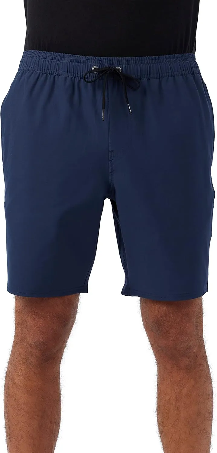 O'NEILL Men's Santa Cruz Khaki Shorts - Quick Dry 18-Inch Outseam Elastic Waist Mens Khaki Shorts for Outdoor Activities