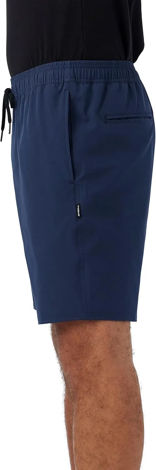 O'NEILL Men's Santa Cruz Khaki Shorts - Quick Dry 18-Inch Outseam Elastic Waist Mens Khaki Shorts for Outdoor Activities