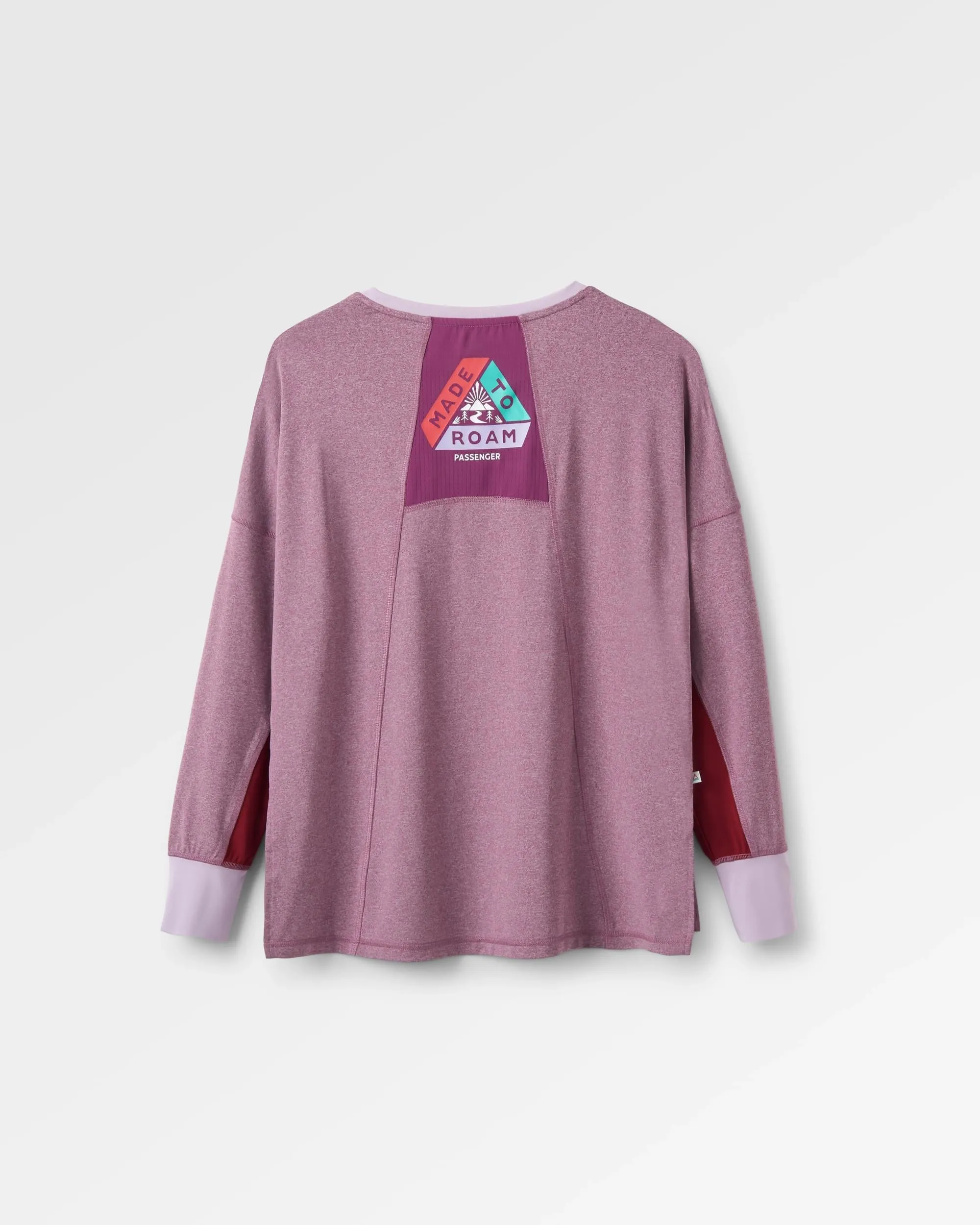Pacifica Recycled Active LS Top - Berry Marl