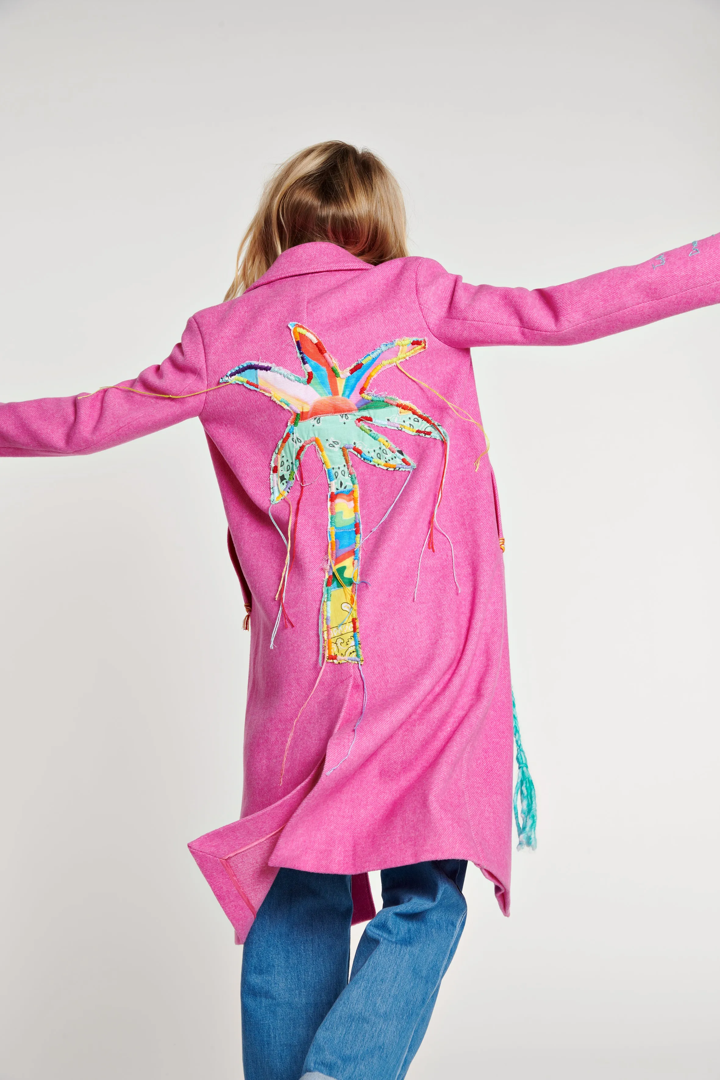 Palm Tree Appliqu Coat
