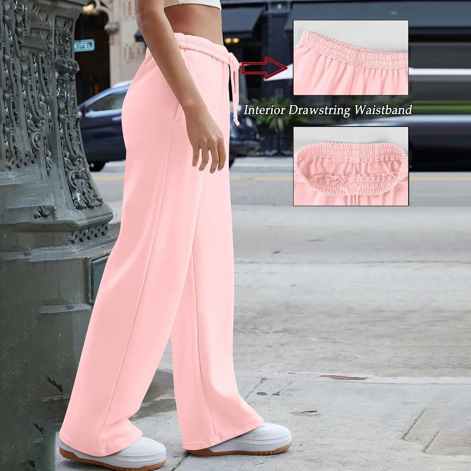 Pants for Women Casual Print Soft High Waisted Sweatpants Athletic Drawstring with