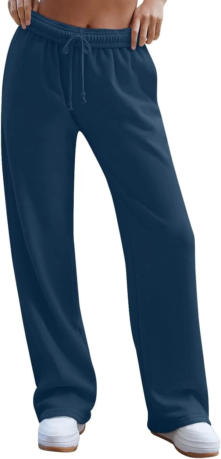 Pants for Women Casual Print Soft High Waisted Sweatpants Athletic Drawstring with