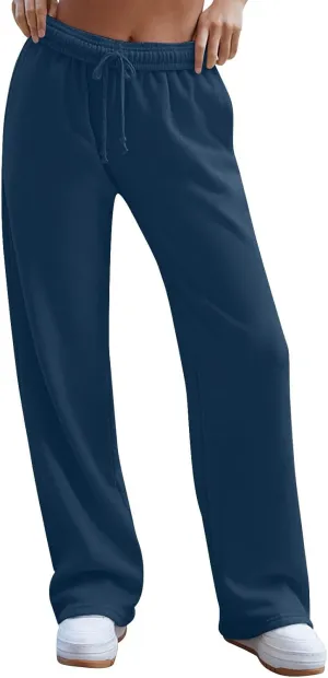 Pants for Women Casual Print Soft High Waisted Sweatpants Athletic Drawstring with