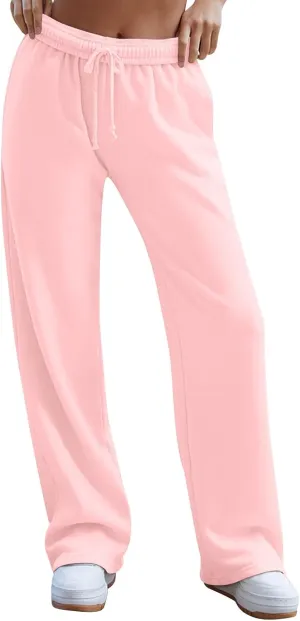 Pants for Women Casual Print Soft High Waisted Sweatpants Athletic Drawstring with