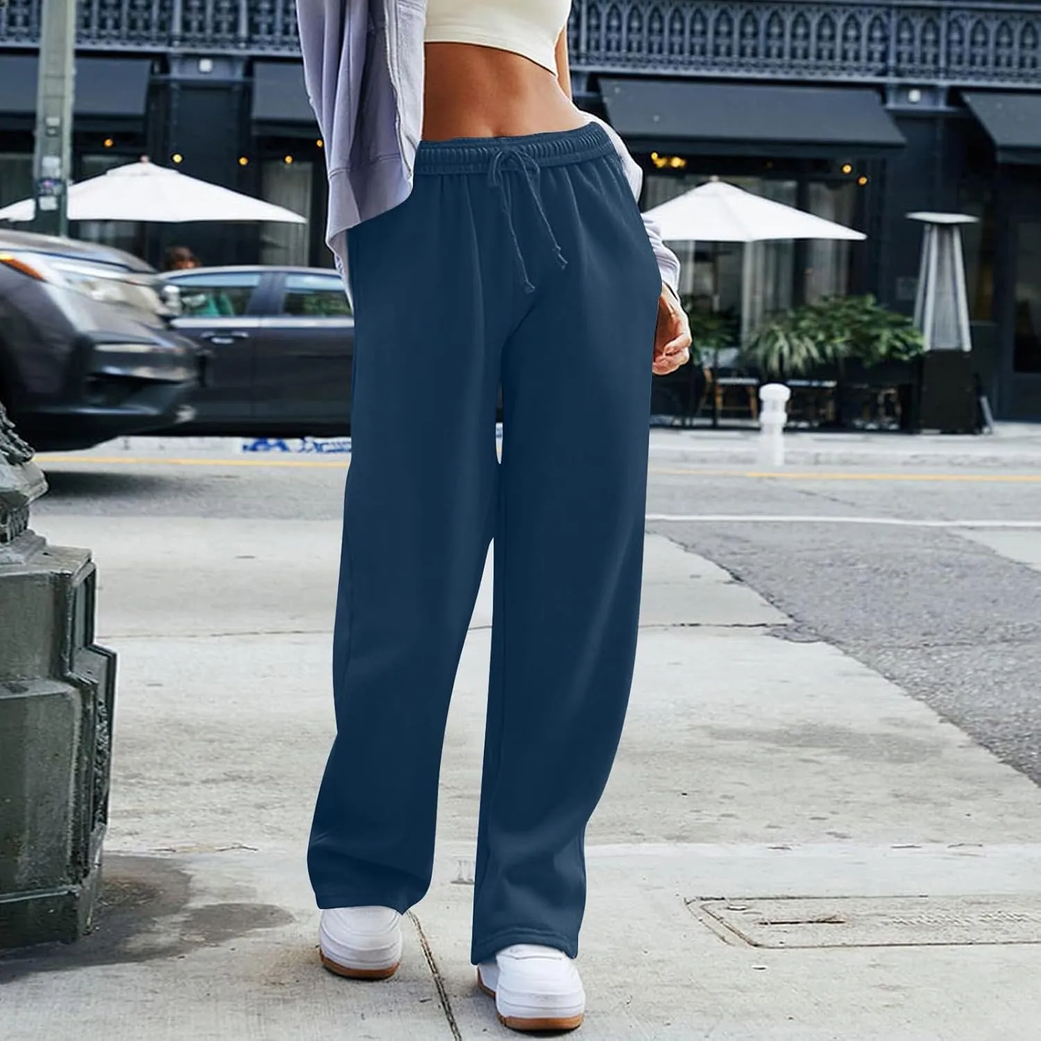 Pants for Women Casual Print Soft High Waisted Sweatpants Athletic Drawstring with