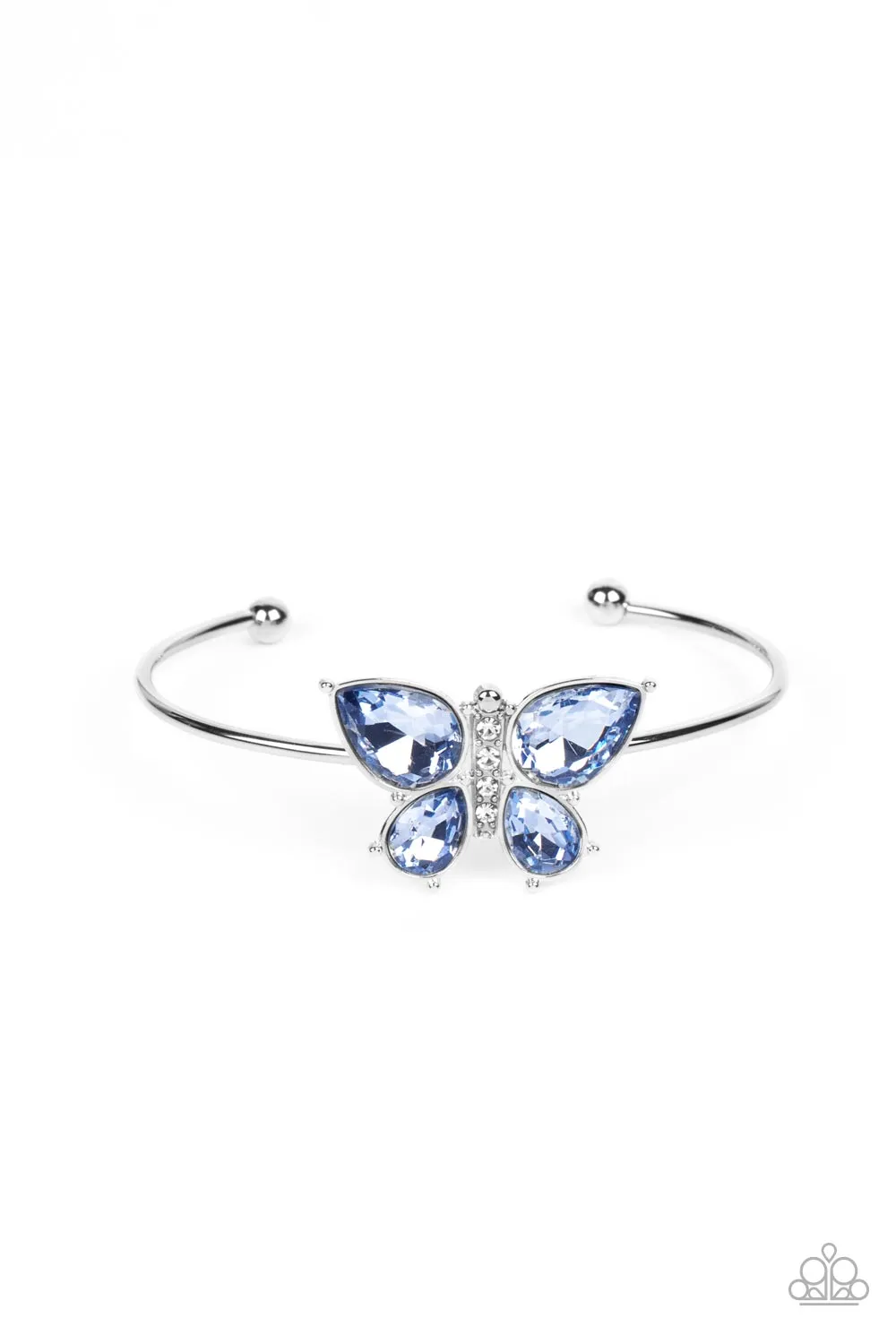 Paparazzi Free-Flying Flutter Blue Necklace & Butterfly Beatitude Blue Bracelet