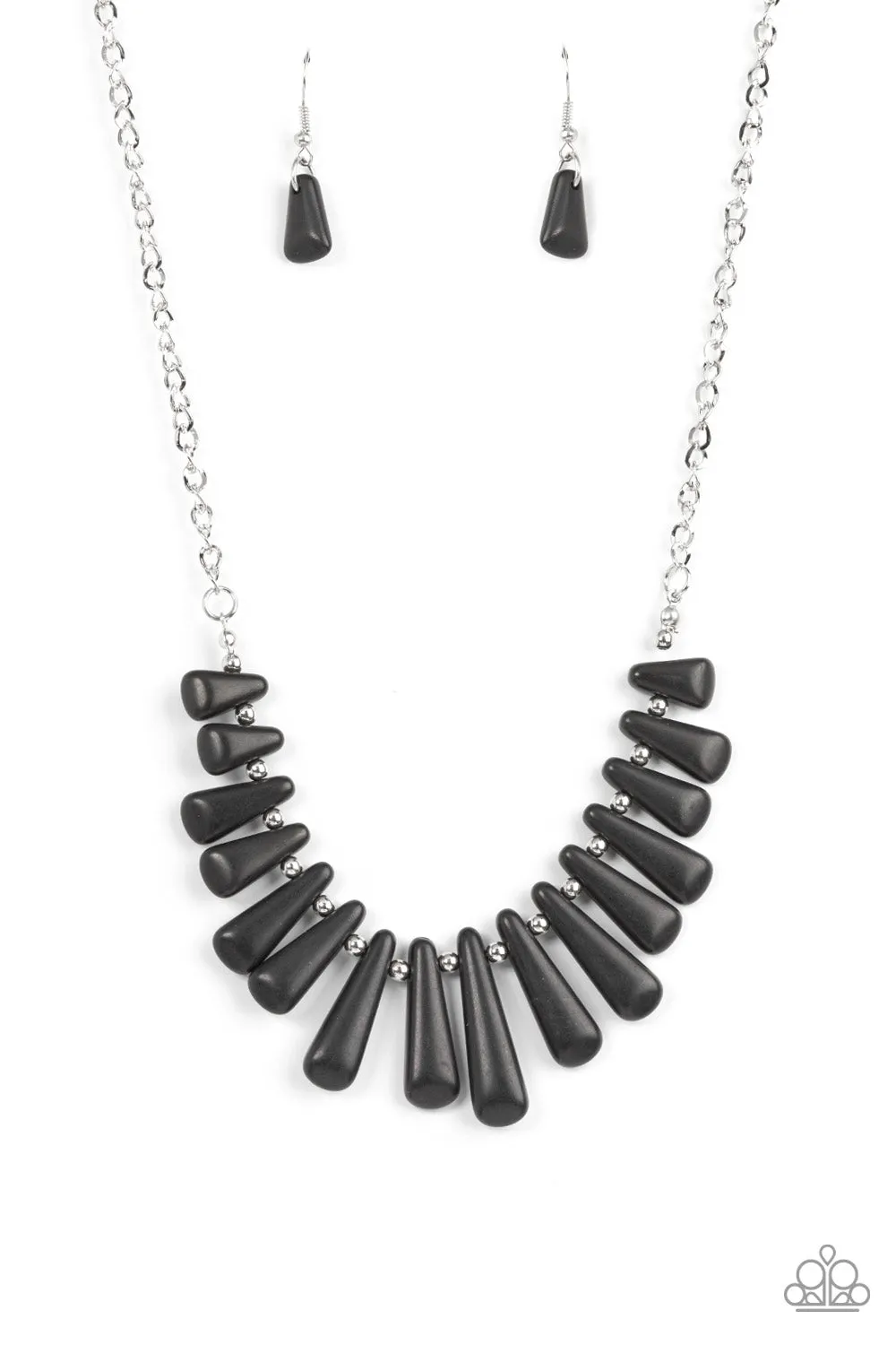 Paparazzi Mojave Empress - Black Stone Necklace