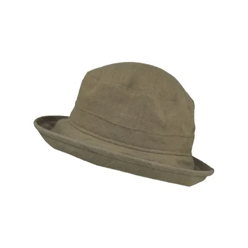 Patio Linen Sun Protection Bowler Hat
