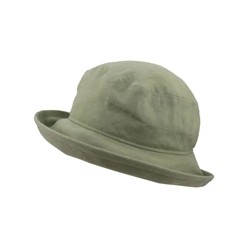 Patio Linen Sun Protection Bowler Hat