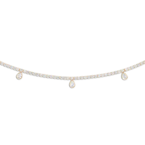 Pear Drop Tennis Necklace