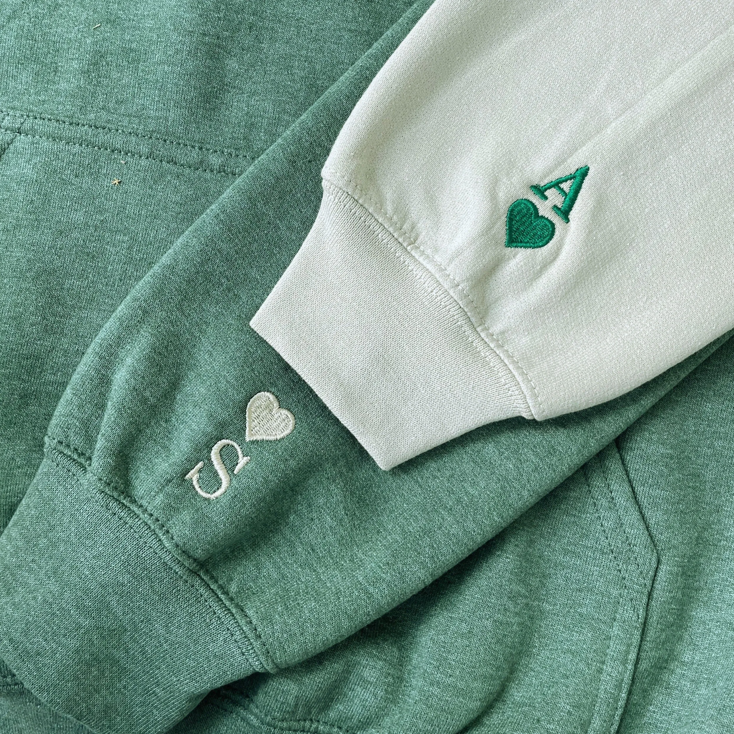 Personalized Anniversary Gifts for Couples, Custom Embroidered Sweatshirt/Hoodie Matching Wedding 1 - 50 Year for Him Her