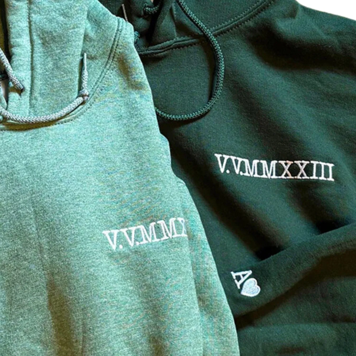 Personalized Anniversary Gifts for Couples, Custom Embroidered Sweatshirt/Hoodie Matching Wedding 1 - 50 Year for Him Her