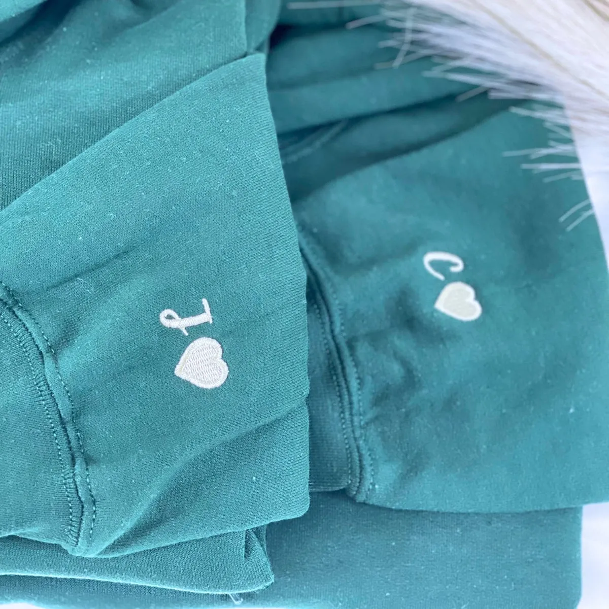 Personalized Embroidered Anniversary Hoodie Wedding
