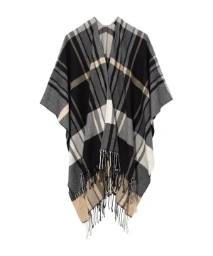 Plaid Ruana