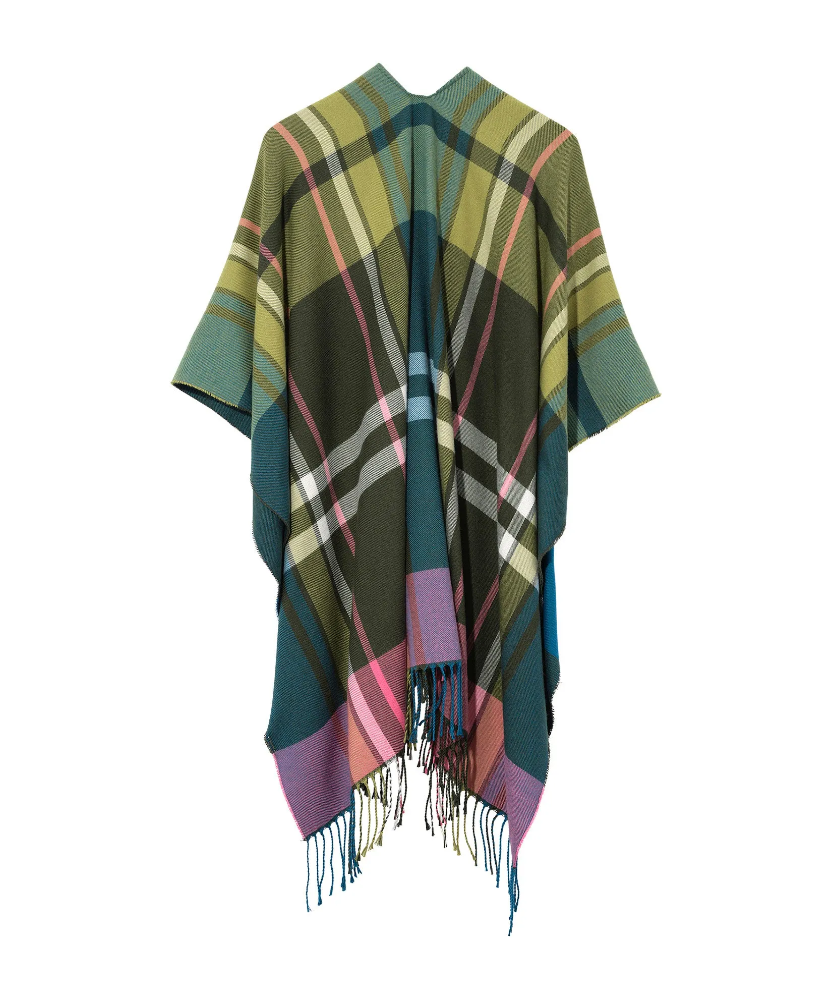 Plaid Ruana